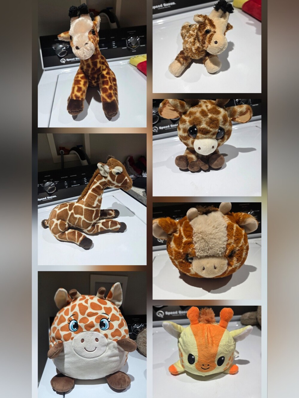 Plush Giraffe Stuffed Animals - Soft Brown & Cream Toys